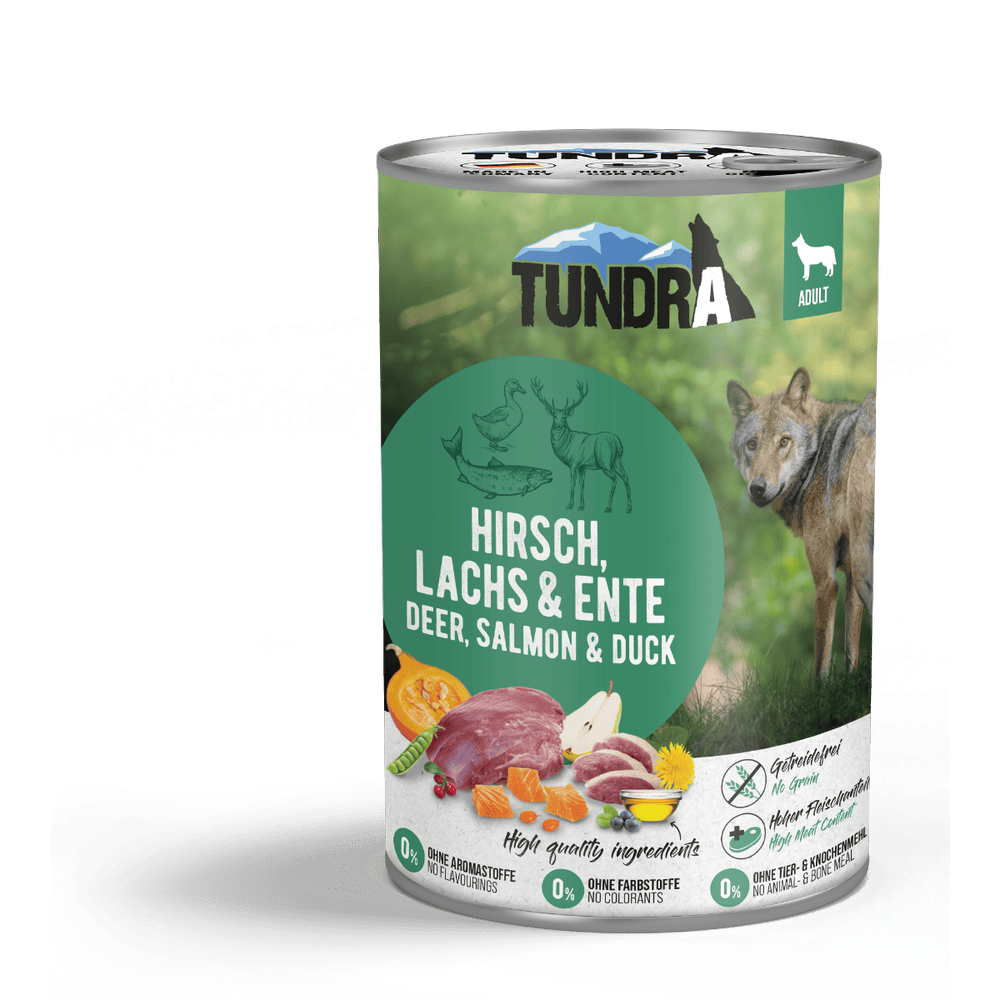 Dog Hirsch, Lachs & Ente - Dose