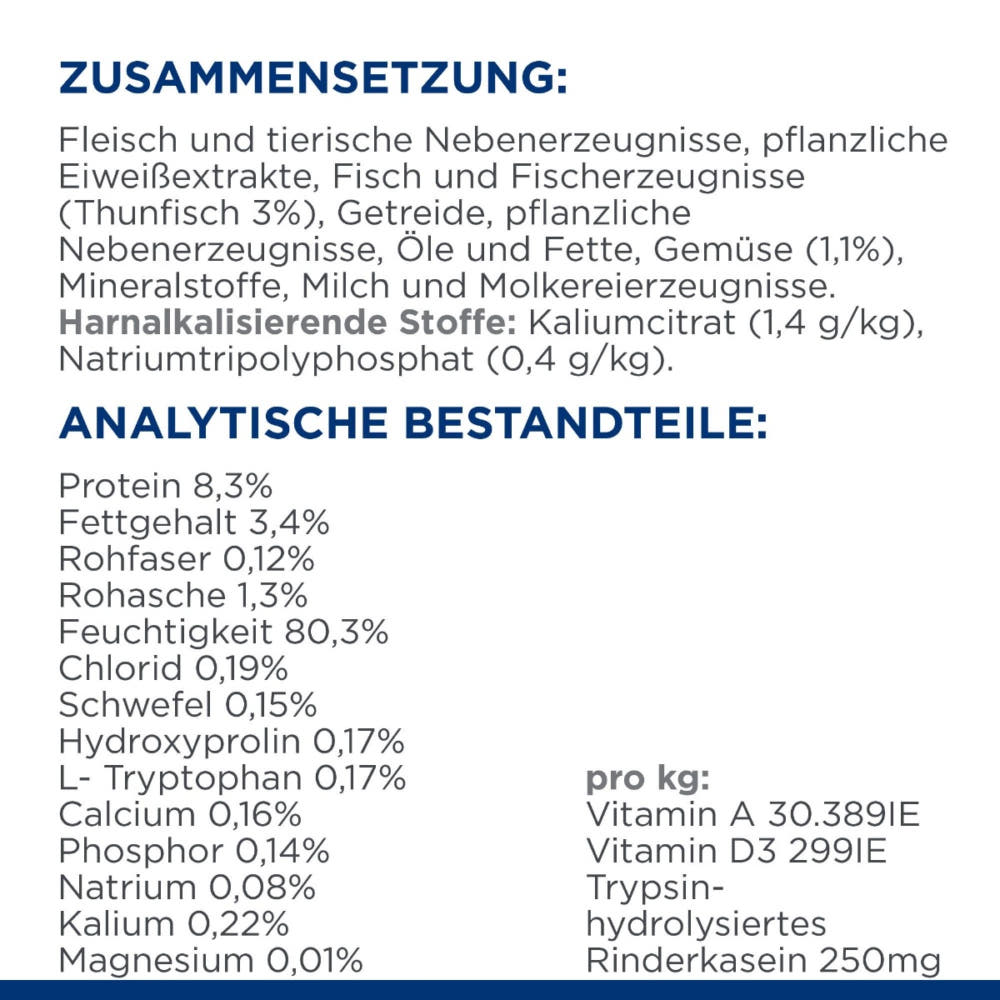 Feline c/d Multicare Stress Urinary Care Ragout Stew flavoured with tuna and added vegetables - Dose