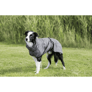 Bademantel für Hunde, grau
