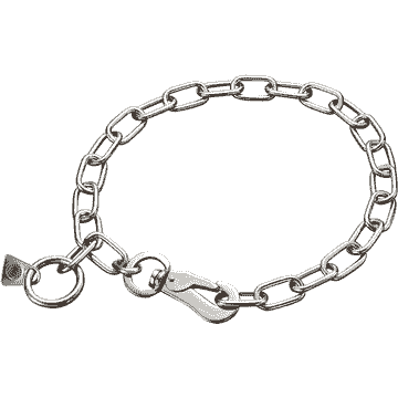Edelstahl-Kettenhalsband mit Karabiner