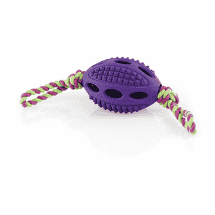 Go Dog Footballs avec corde NON TOXIC-Line