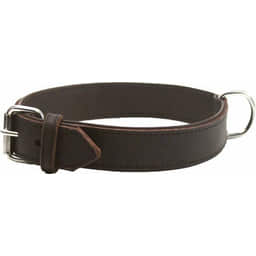 Collier en cuir souple, marron