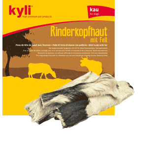 Rinderkopfhaut mit Fell