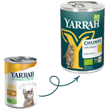 Chunks bio au poulet pour chats - boîte