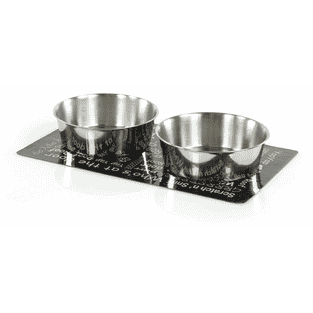 Tapis magnétique avec 2 gamelles en acier inox