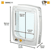 FerPlast Portes pour chats et chiens Swing 11 blanches & portes de rechange