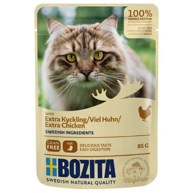 Cat Sachets Bouchées en sauce avec beaucoup de poulet
