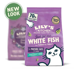 White Fish with Turkey & Trout for Mature Cats