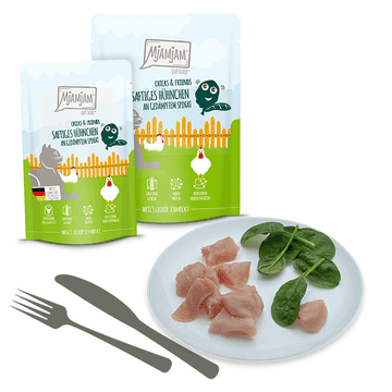 Chicks & Friends - Saftiges Hühnchen an gedämpftem Spinat