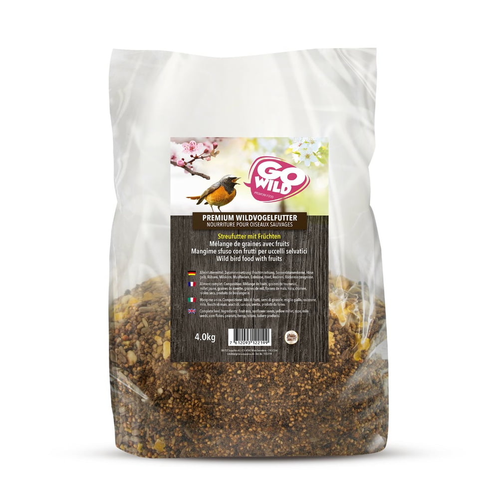 Wild bird feed with fruit