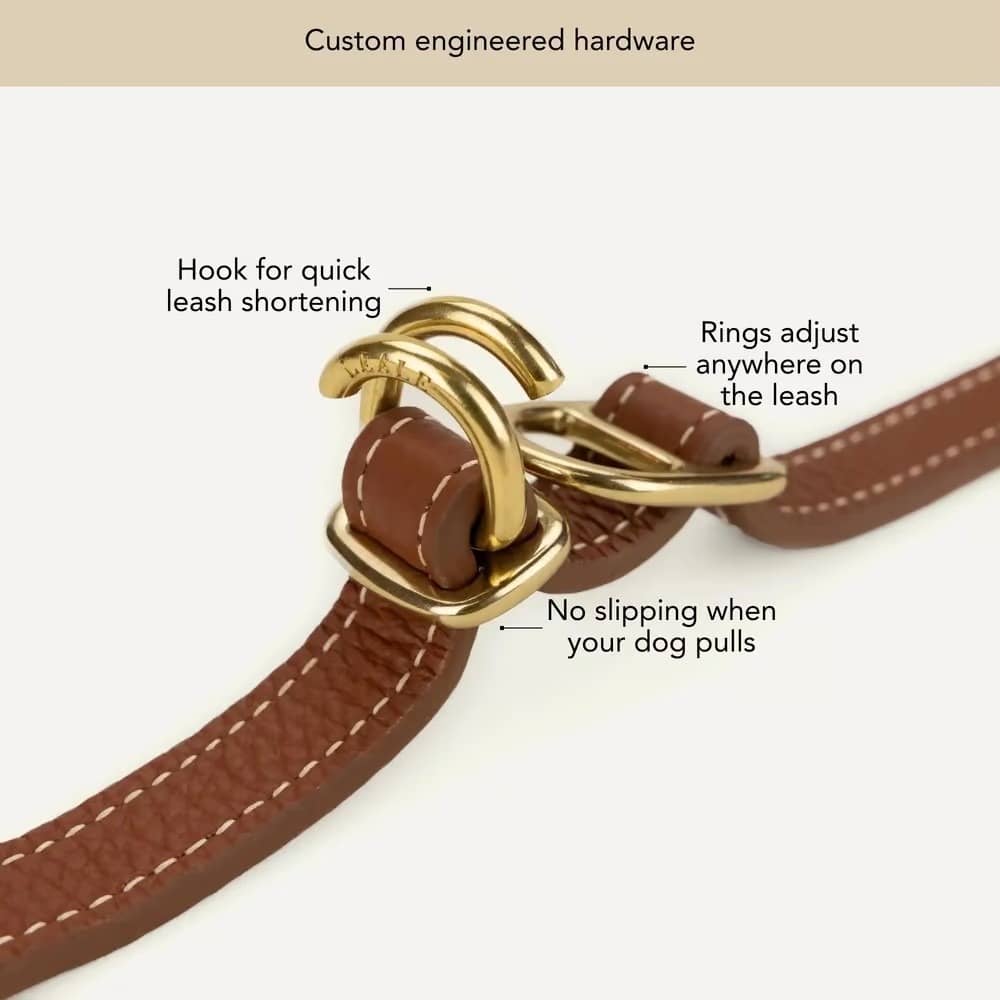 3-in-1 Handsfree Leather Dog Leash