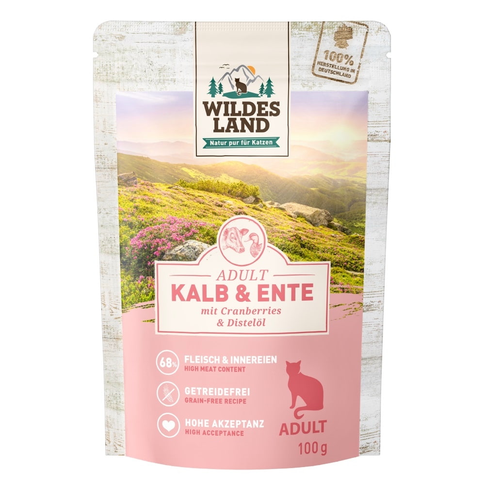 Feline Classic Adult veal and duck with cranberries - pouch