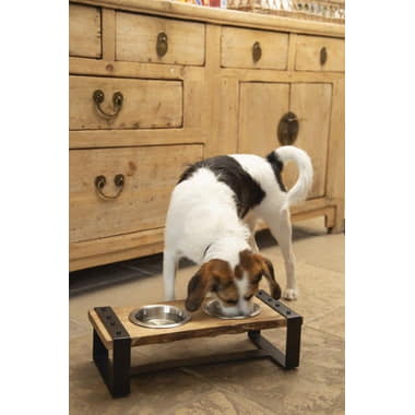 Set de gamelles en bois pour chiens Karinto