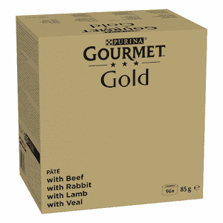 Gold Feine Pastete Fleisch 96 x 85g - Mega-Jumbo Pack