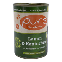 Katzenmenü Lamm & Kaninchen mit Vollkornreis und Tomaten