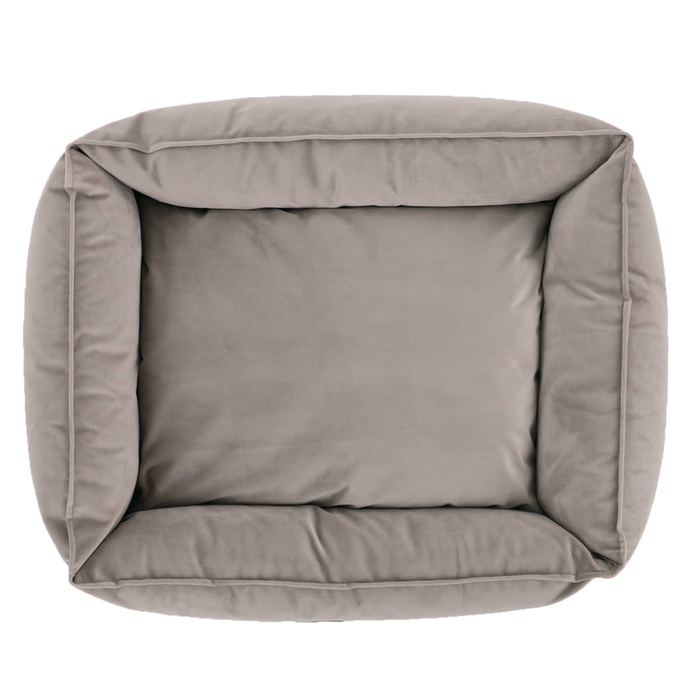 Hundebett Velours Hellgrau