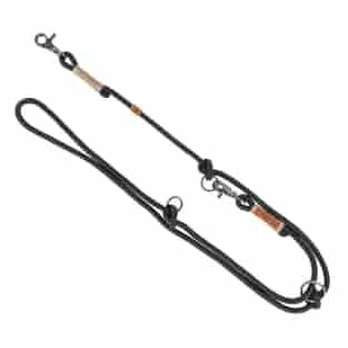 BE NORDIC Laisse d'extension noir/ sable
