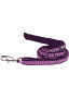 Laisse réfléchissante Bones Purple