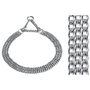 3-row chain collar with pull stop