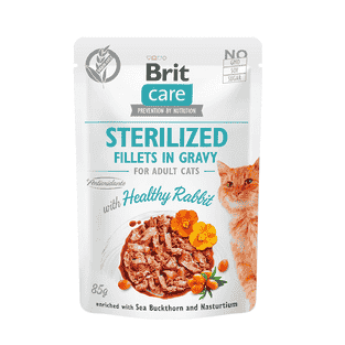 Care Cat - Sterilised- Fillets in Gravy with Healthy Rabbit