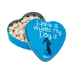 Dog treats in the heart "Home is where my dog is"