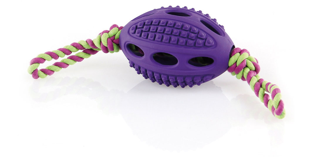 Go Dog Footballs with rope NON TOXIC-Line