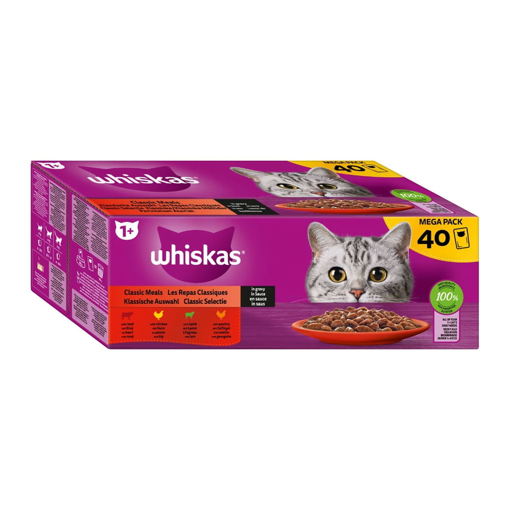1+ Klassische Auswahl in Sauce 40x85g Mega-Pack