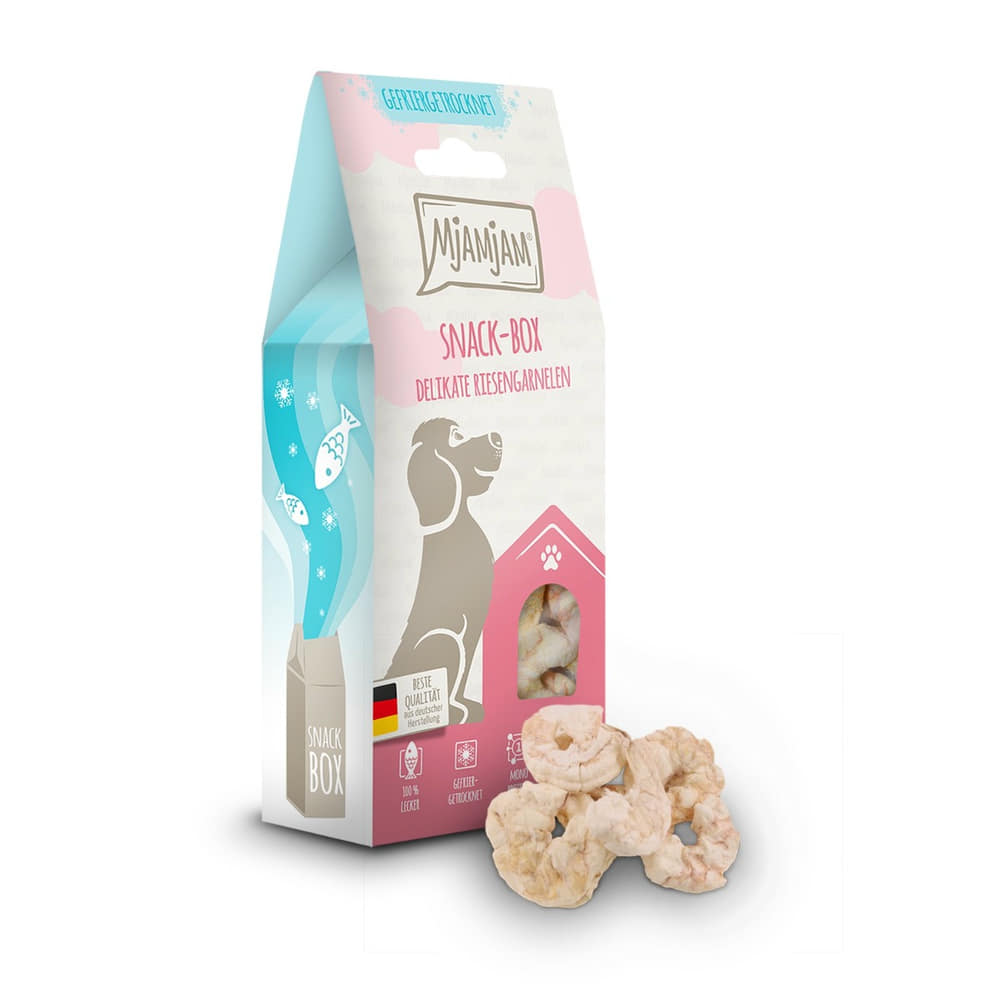 Dog Snack Box delikate Riesengarnelen (Crevettes géantes)