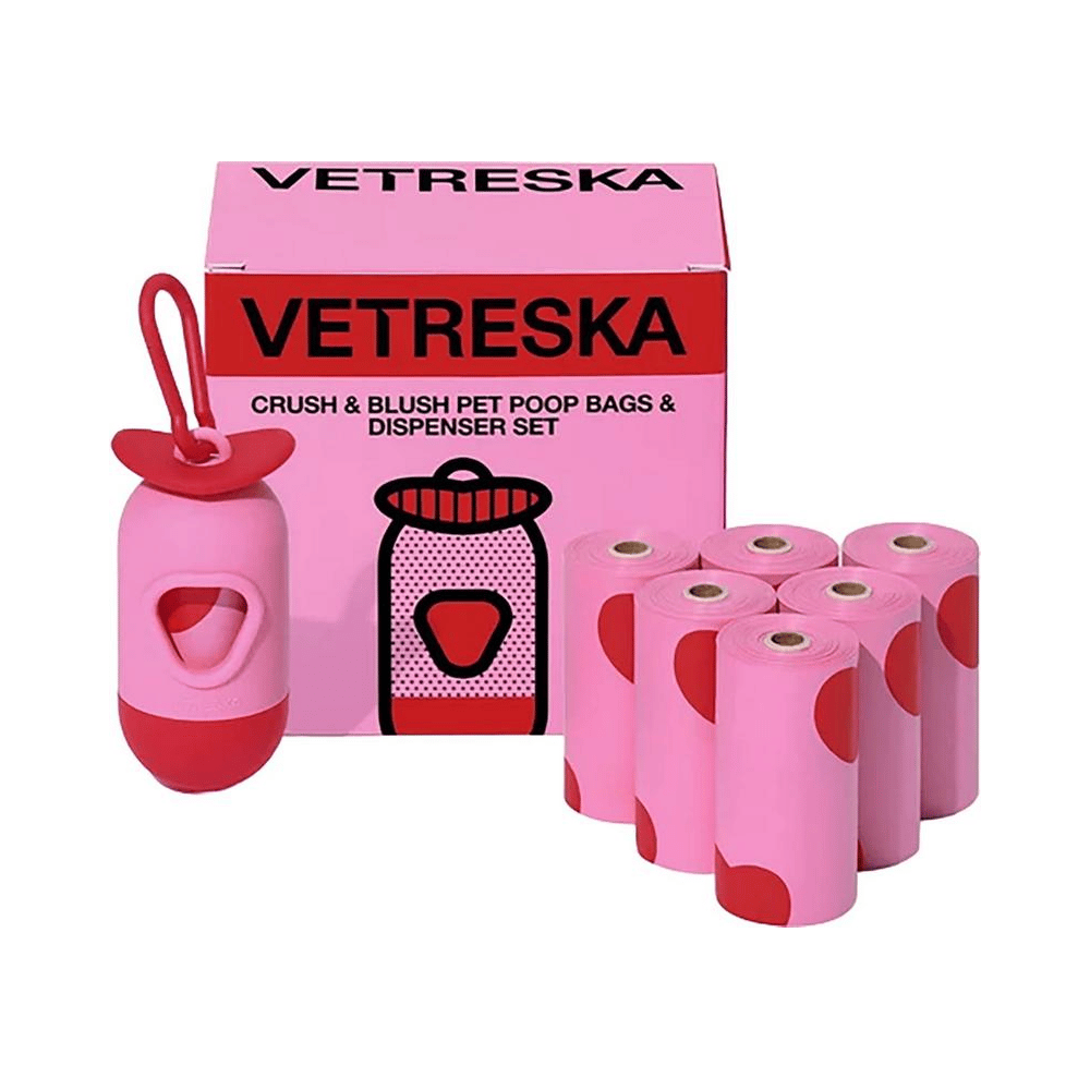Kotbeutelspender Set Crush & Blush, 7 Rollen