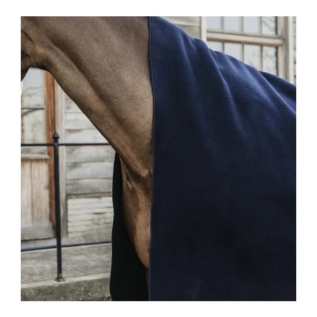 Square Heavy fleece blanket - navy