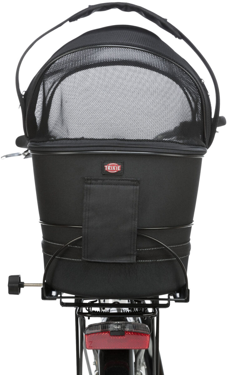 Bicycle basket for luggage carrier