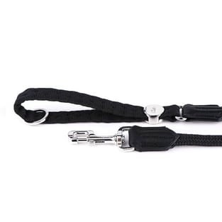Milano Hundeleine aus Nylon in schwarz