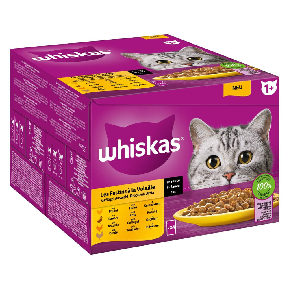 1+ Geflügel Auswahl in Sauce 24x85g