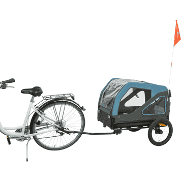 Remorque de vélo gris/bleu