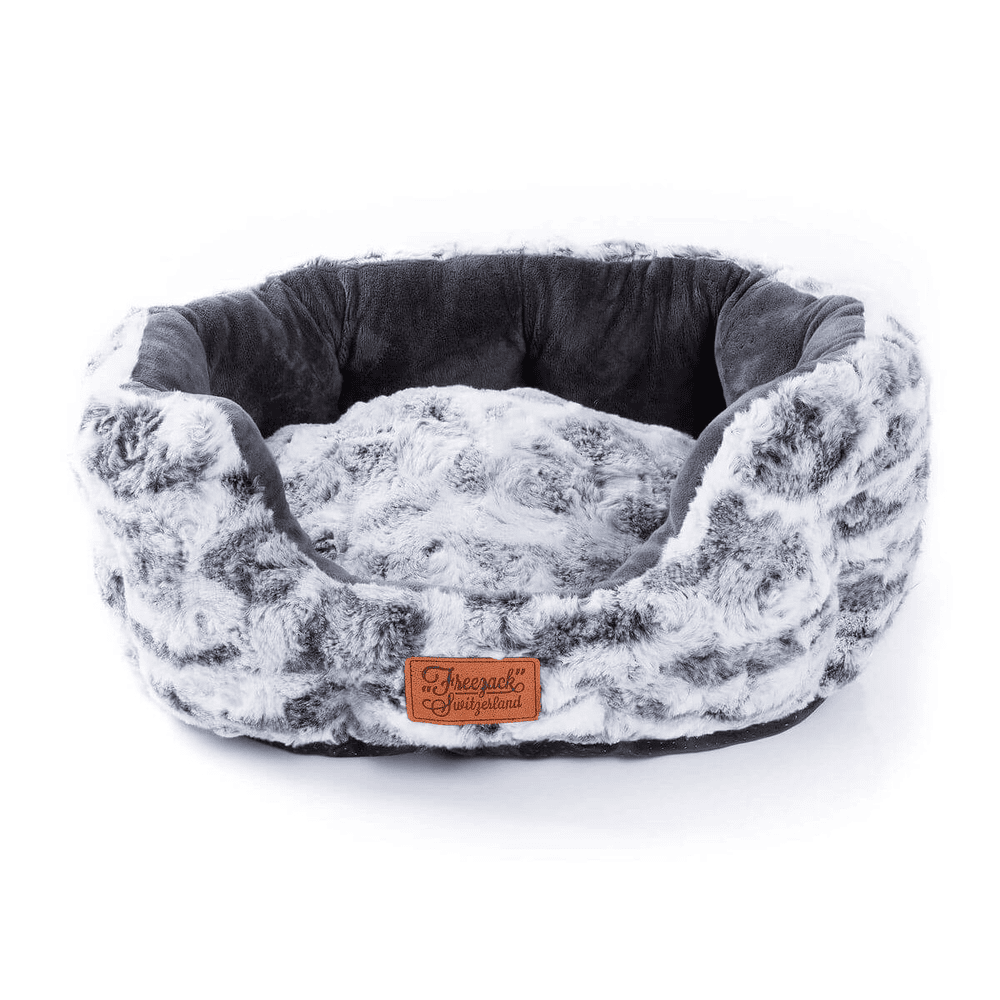 Lit rond pour chiens Alberta gris