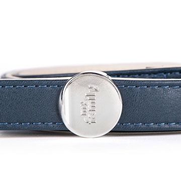 Hermitage Vitello leather Dog leash in blue