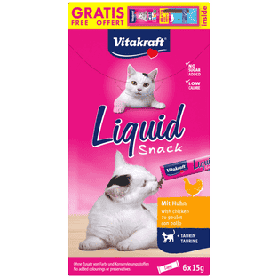 Cat Liquid Snack Huhn+Taurin plus gratis Cat Stick