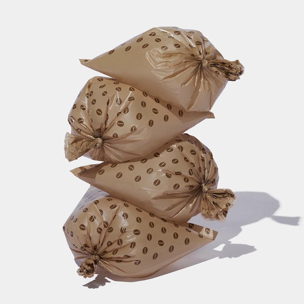 Set distributeur de sacs à crottes Coffee, 7 rouleaux