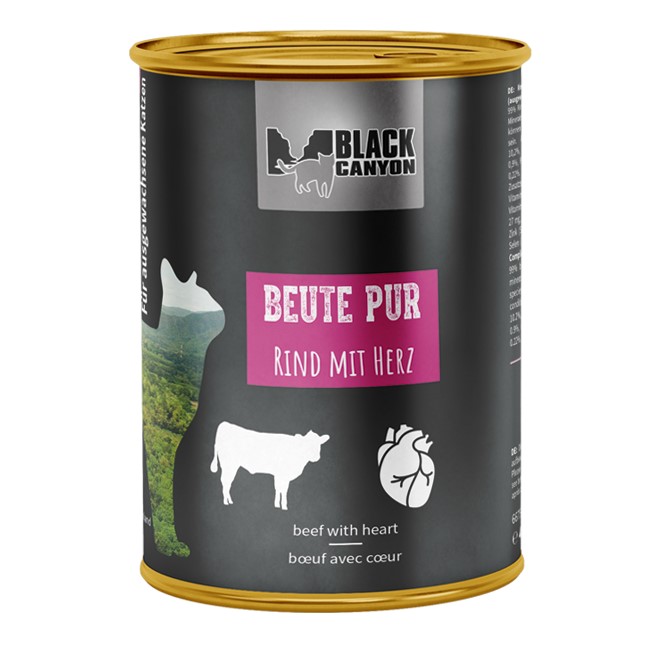 Cat Beute pur (proie pure) - bœuf avec cœur