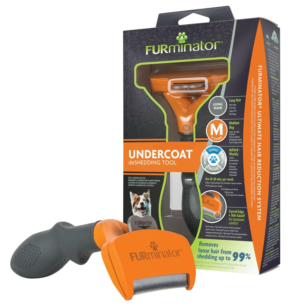 Undercoat deShedding Tool for long-haired dogs