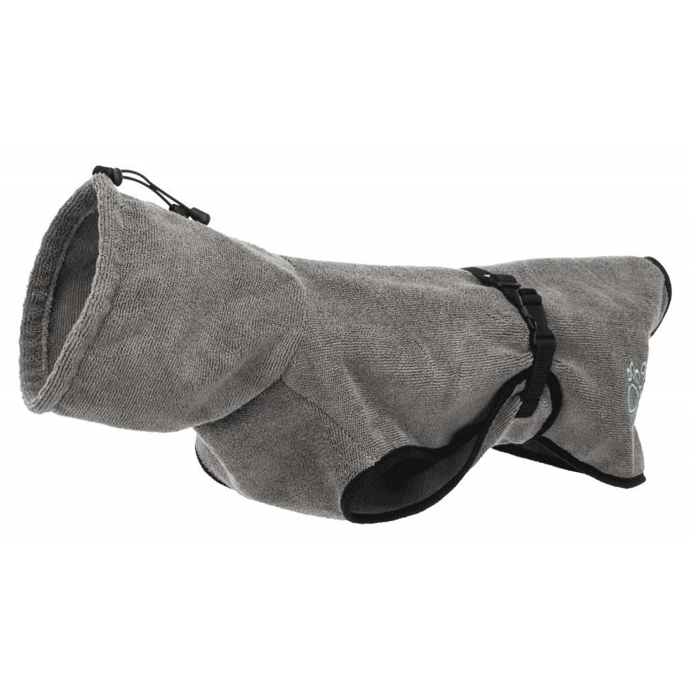 Peignoir de bain pour chien, gris
