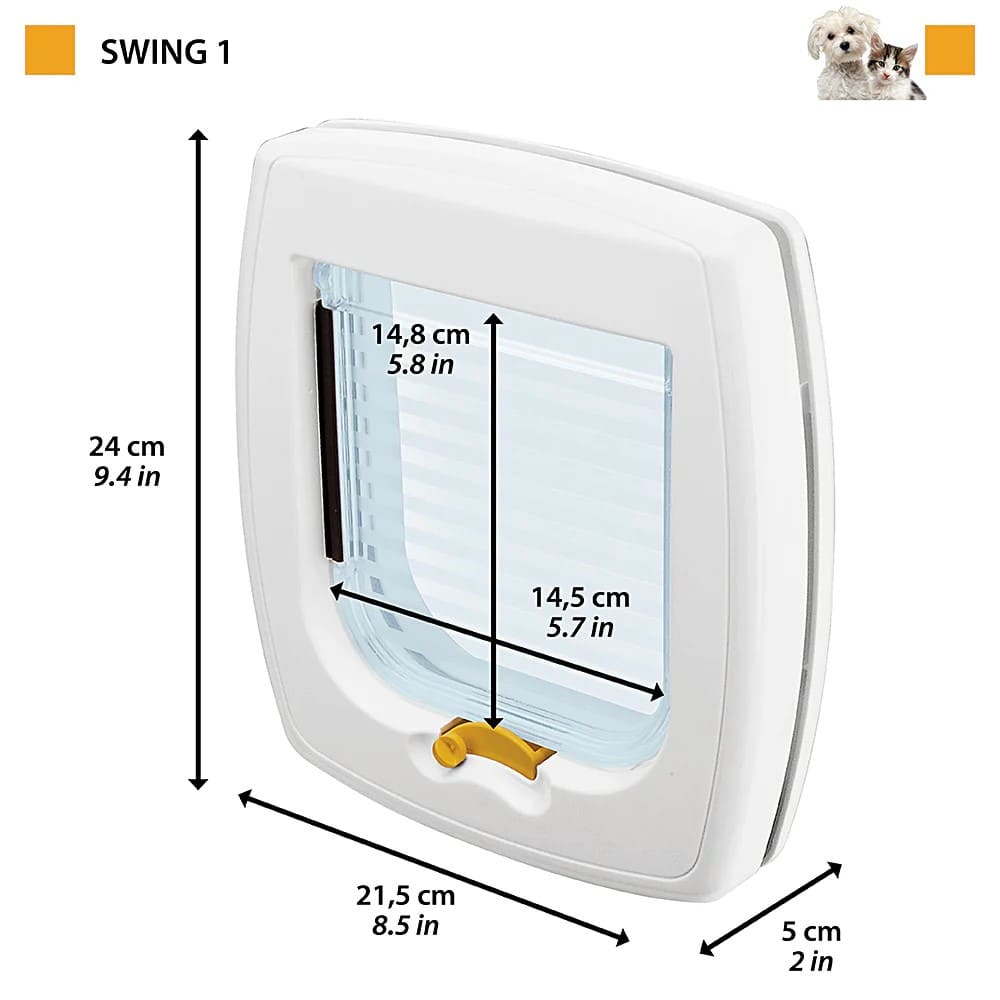 Ferplast weisse Katzentüre Swing 1SB