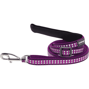 Laisse réfléchissante Bones Purple
