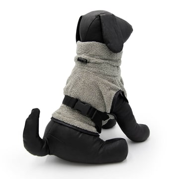 Hundebademantel grau