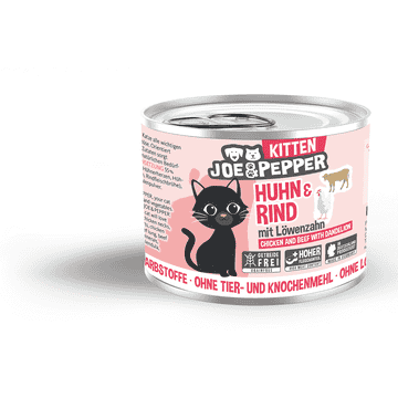 Cat Kitten Huhn & Rind mit Löwenzahn