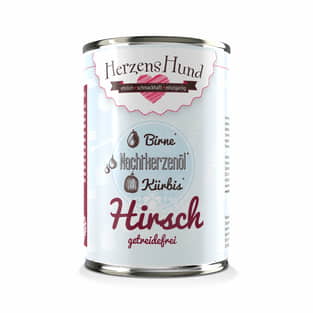 Hirsch mit Bio-Kürbis