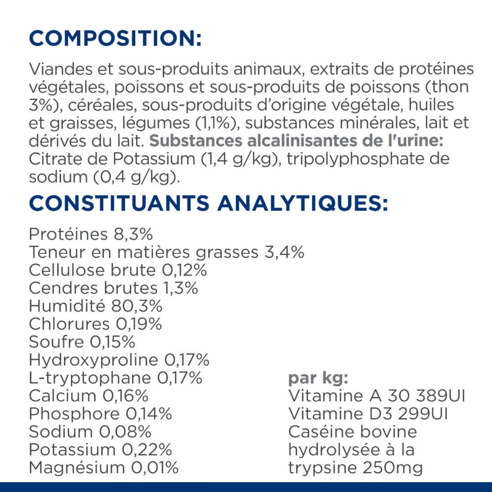 Feline c/d Multicare Stress Urinary Care Ragout Stew flavoured with tuna and added vegetables - Boîte
