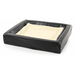 Lit hygiénique anthracite avec coussin
