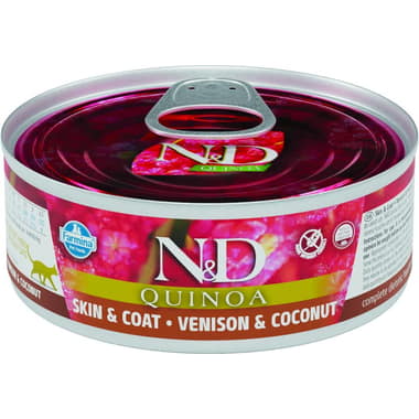 Feline Adult Quinoa Skin&Coat - Cerf, Noix de coco & Curcuma
