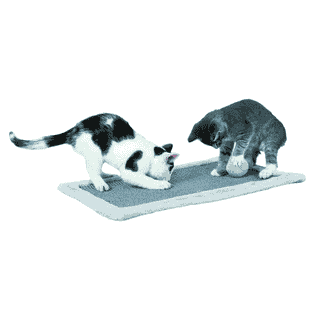 Tapis à gratter avec bord en peluche